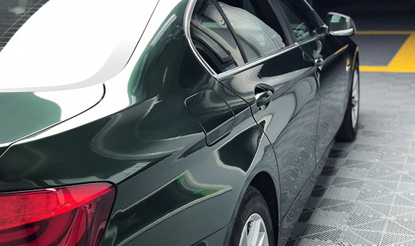 宝马5系3M2080改色膜金属午夜绿案例(图5)